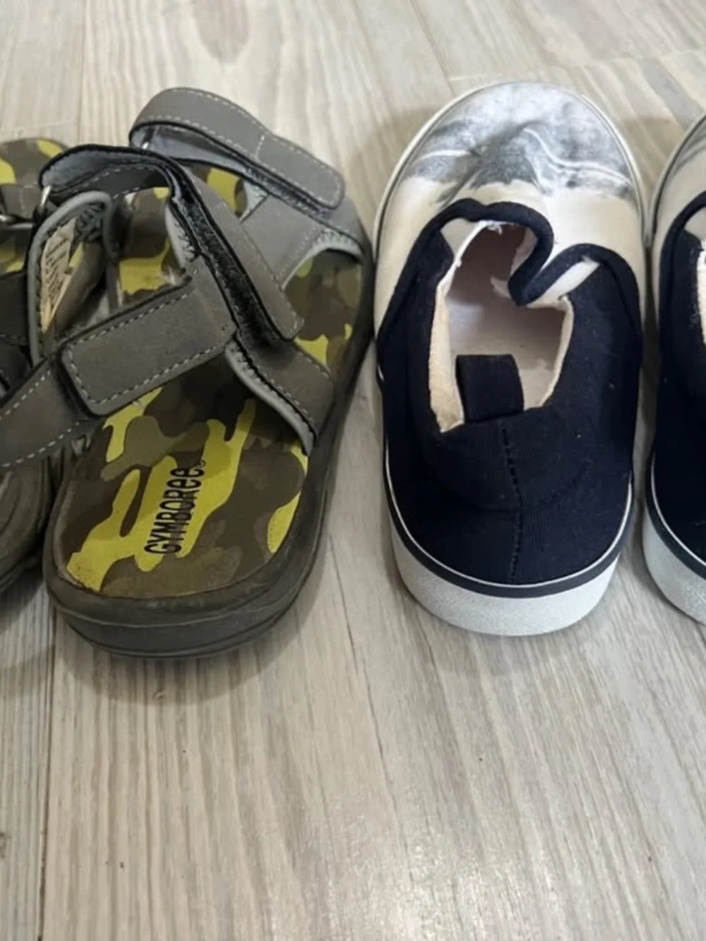 LOT OF GYMBOREE + OP SIZE 13 BOYS BOAT SHOES & SANDALS BUNDLE OF 3 PAIR LOT6540